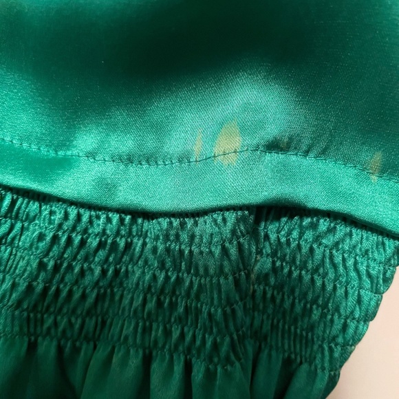 New S Express Design Studio 100% genuine Silk Satin Blouse Bubble Gathered Sleev - Picture 8 of 8